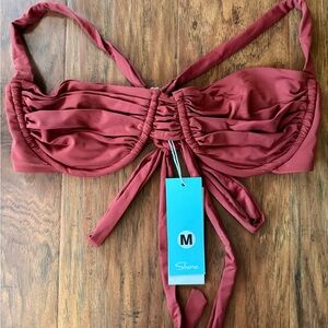 Shore Women's Rust Bandeau Swim Top